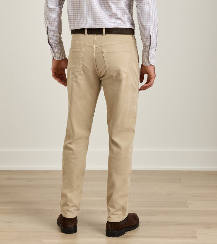 Peter Millar Classic Comfort Corduroy Five Pocket Pant: Stone