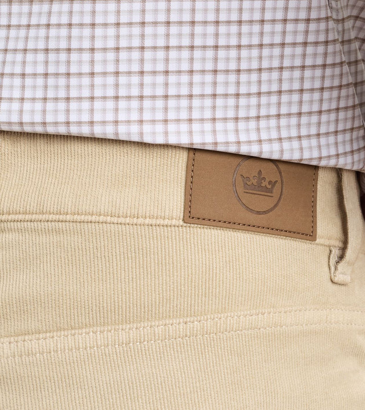 Peter Millar Classic Comfort Corduroy Five Pocket Pant: Stone