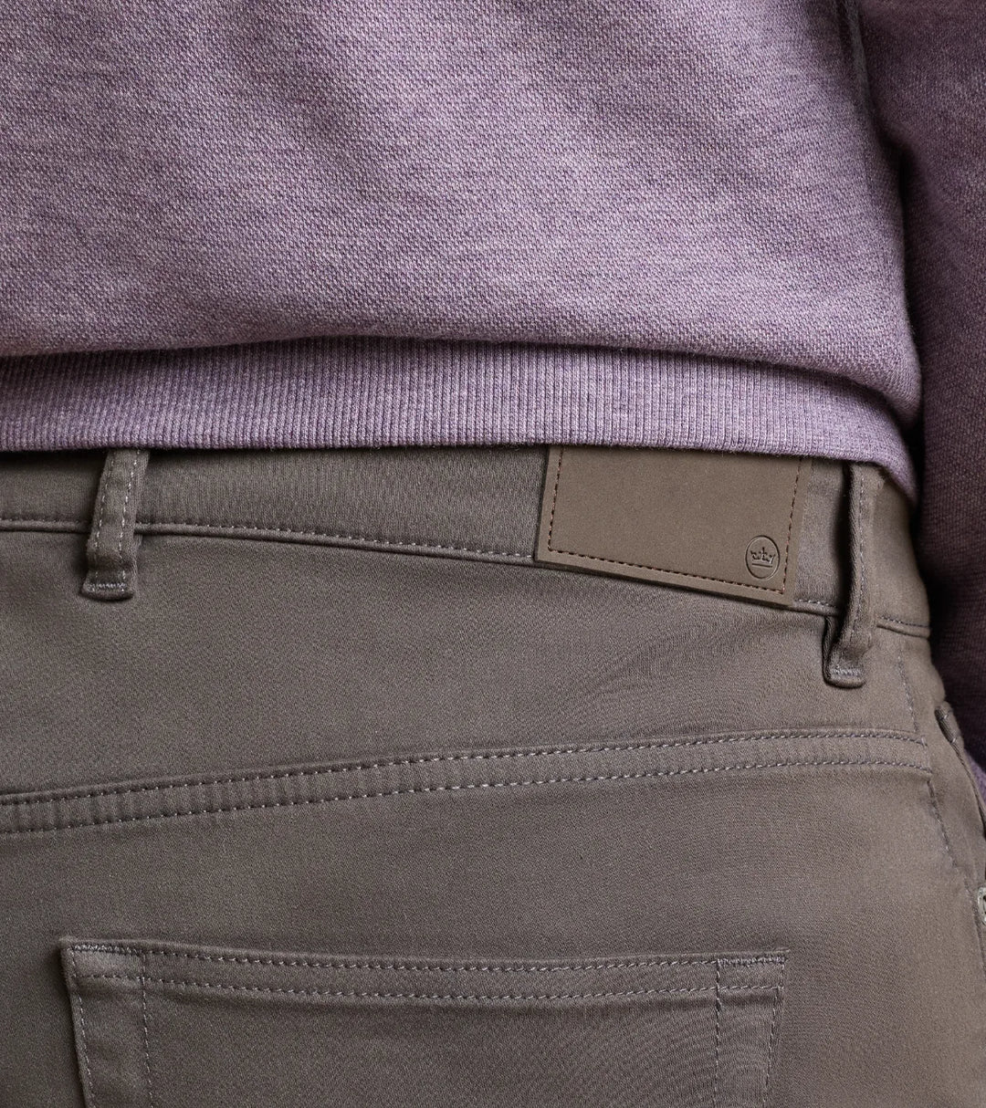 Peter Millar Signature Sateen Five Pocket Pant: Charcoal