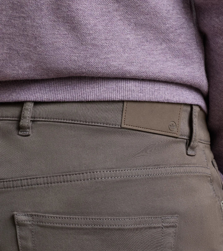 Peter Millar Signature Sateen Five Pocket Pant: Charcoal