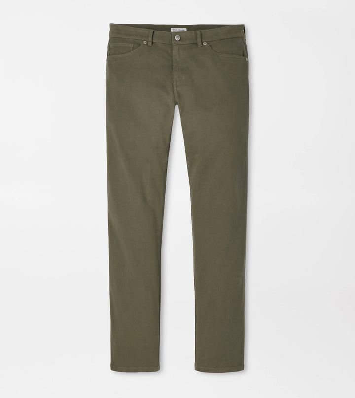 Peter Millar Signature Sateen Five Pocket Pant: Fatigue