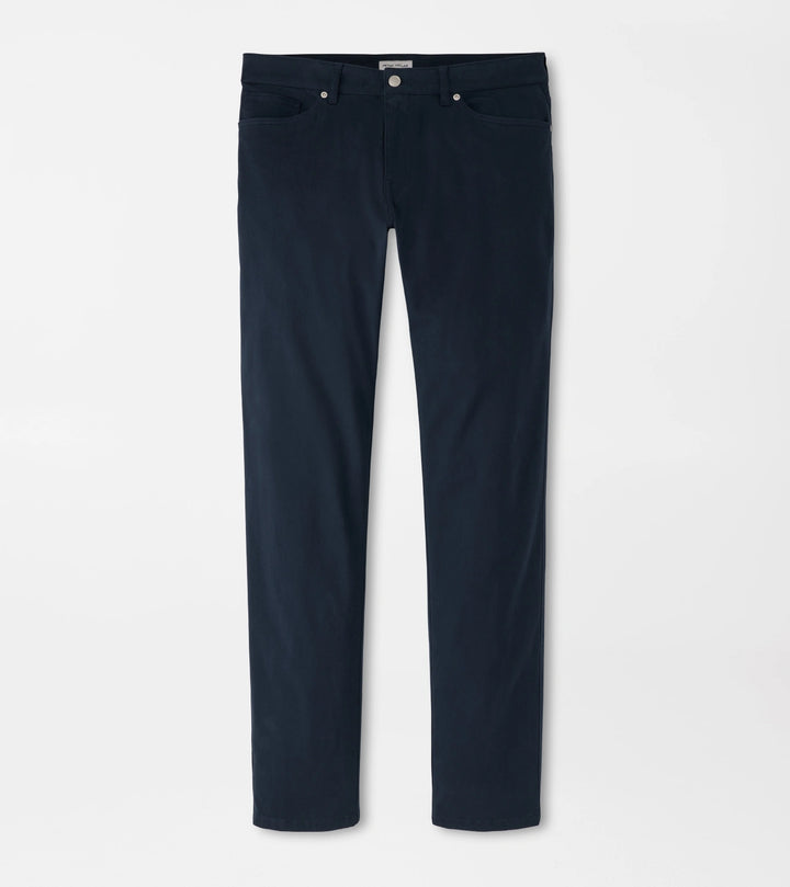 Peter Millar Signature Sateen Five Pocket Pant: Midnight Navy