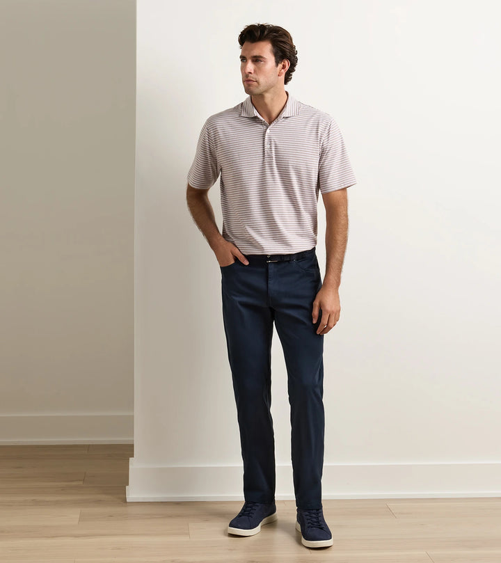 Peter Millar Signature Sateen Five Pocket Pant: Midnight Navy