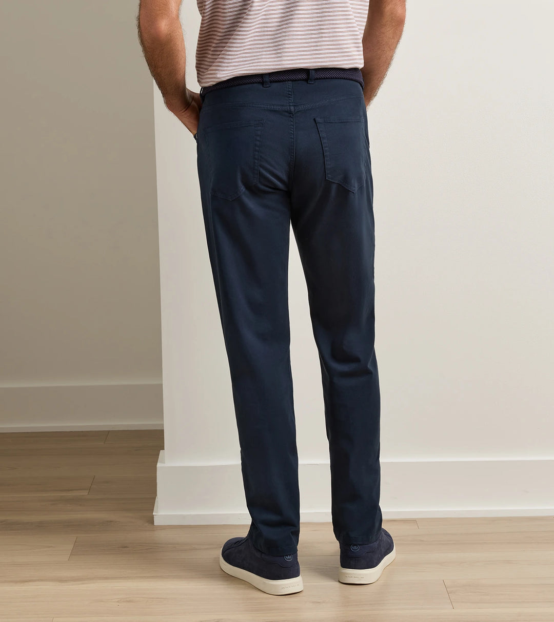 Peter Millar Signature Sateen Five Pocket Pant: Midnight Navy