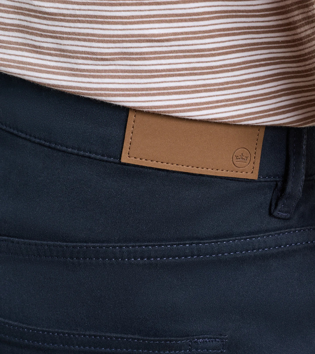 Peter Millar Signature Sateen Five Pocket Pant: Midnight Navy
