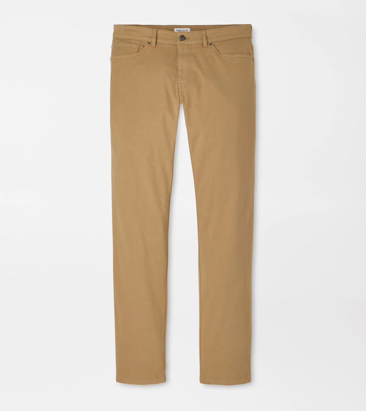 Peter Millar Signature Sateen Five Pocket Pant: Peanut