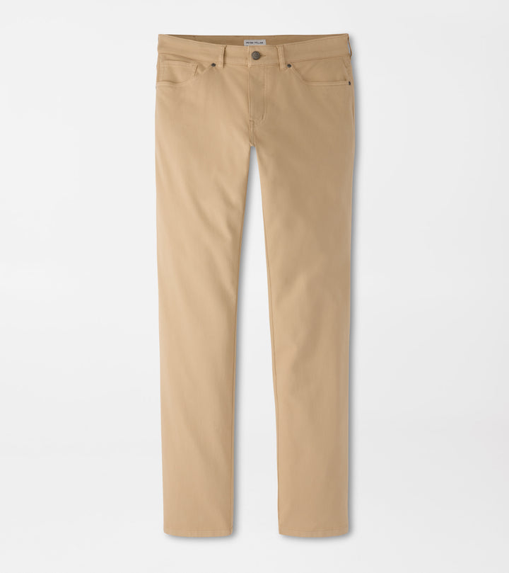 Peter Millar Crown Cotton Canvas Five-Pocket Pant: Camel