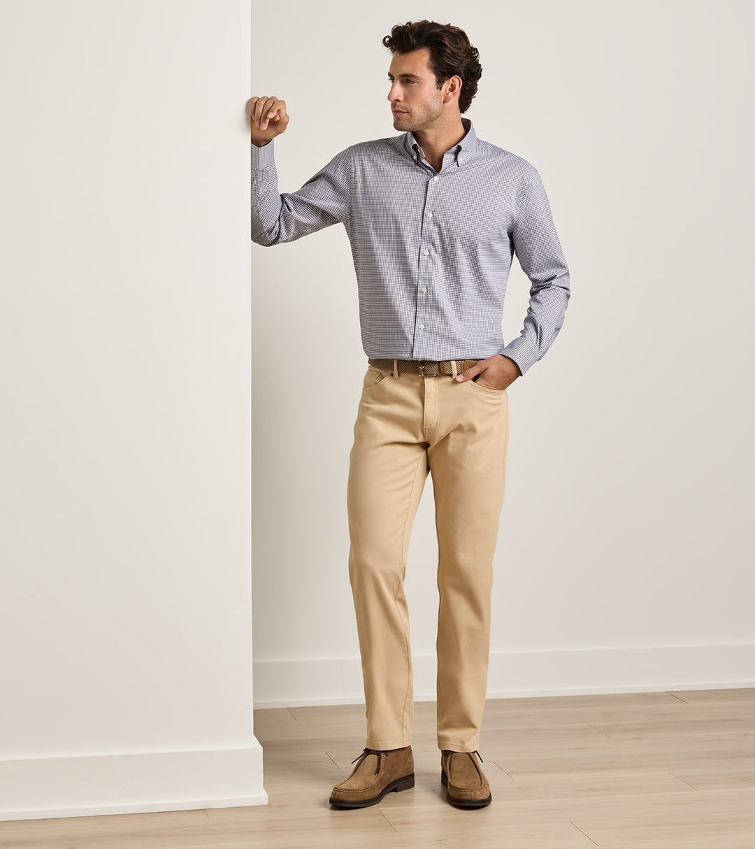 Peter Millar Crown Cotton Canvas Five-Pocket Pant: Camel