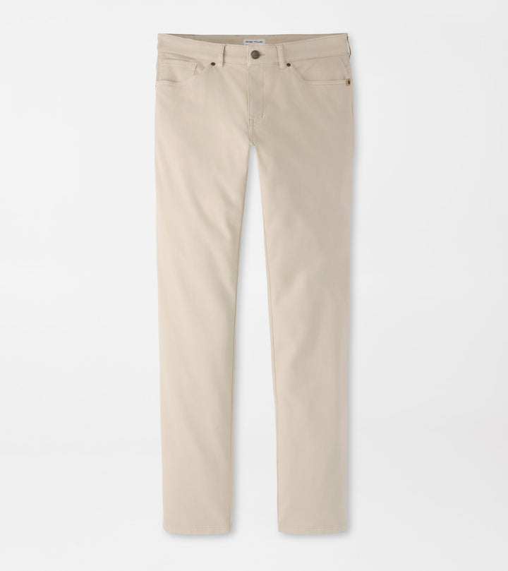 Peter Millar Crown Cotton Canvas Five-Pocket Pant: Stone