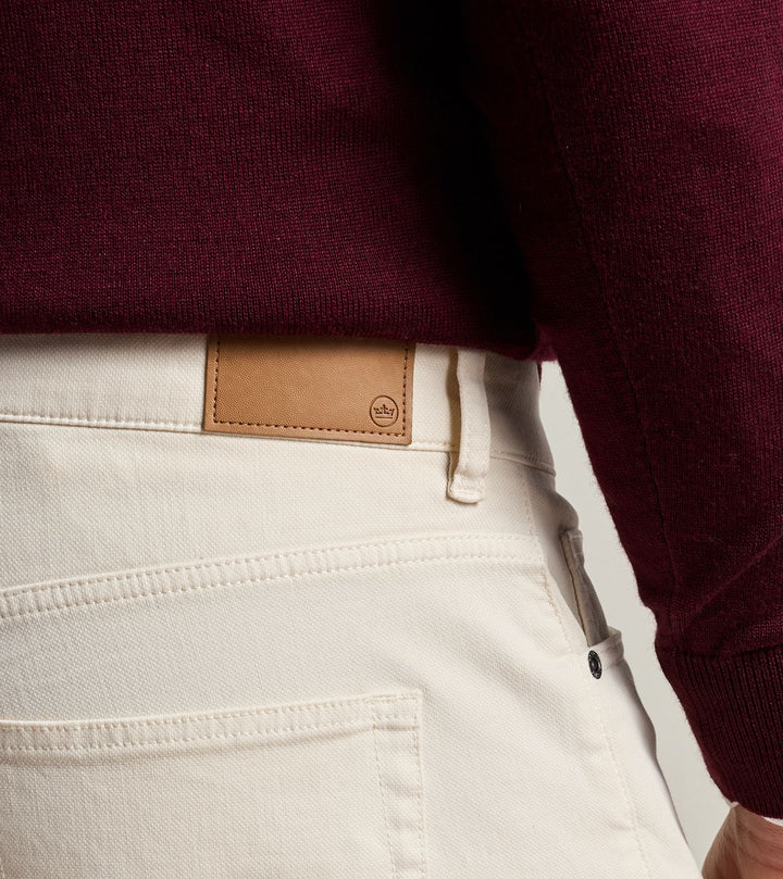 Peter Millar Crown Cotton Canvas Five-Pocket Pant: Stone