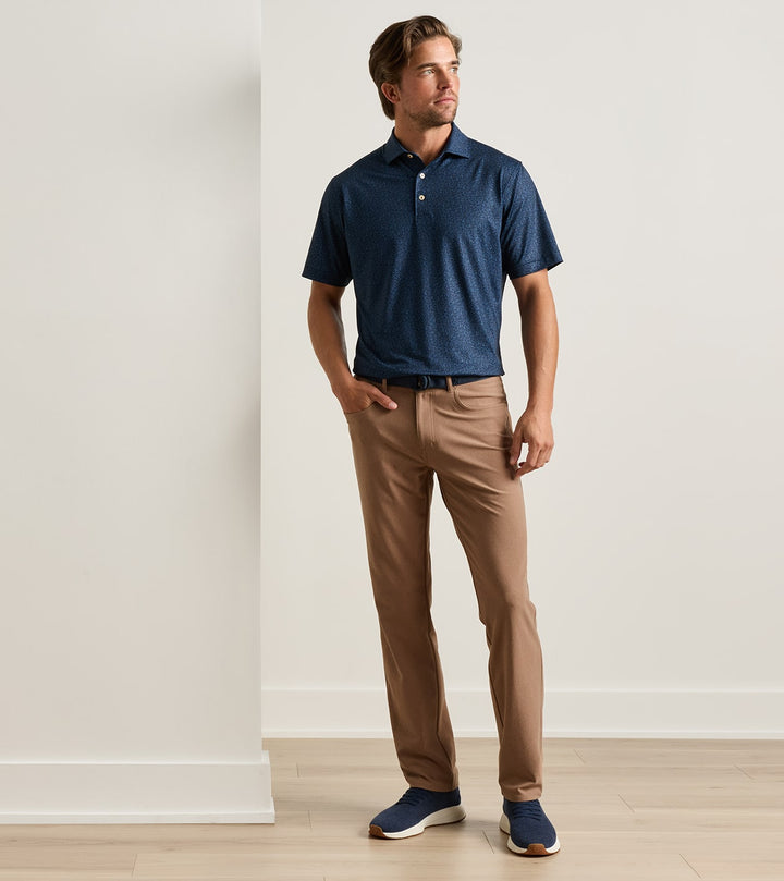 Peter Millar Brevard Performance Flannel Five-Pocket Pant: Dark Amber