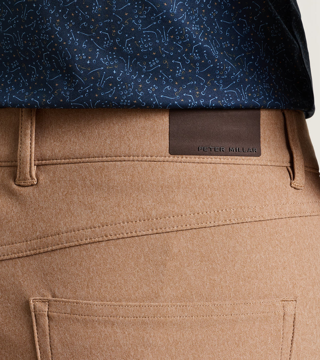 Peter Millar Brevard Performance Flannel Five-Pocket Pant: Dark Amber
