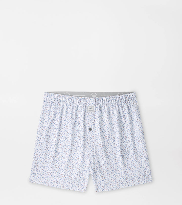 Peter Millar Ranch Water Performance Boxer Short: White