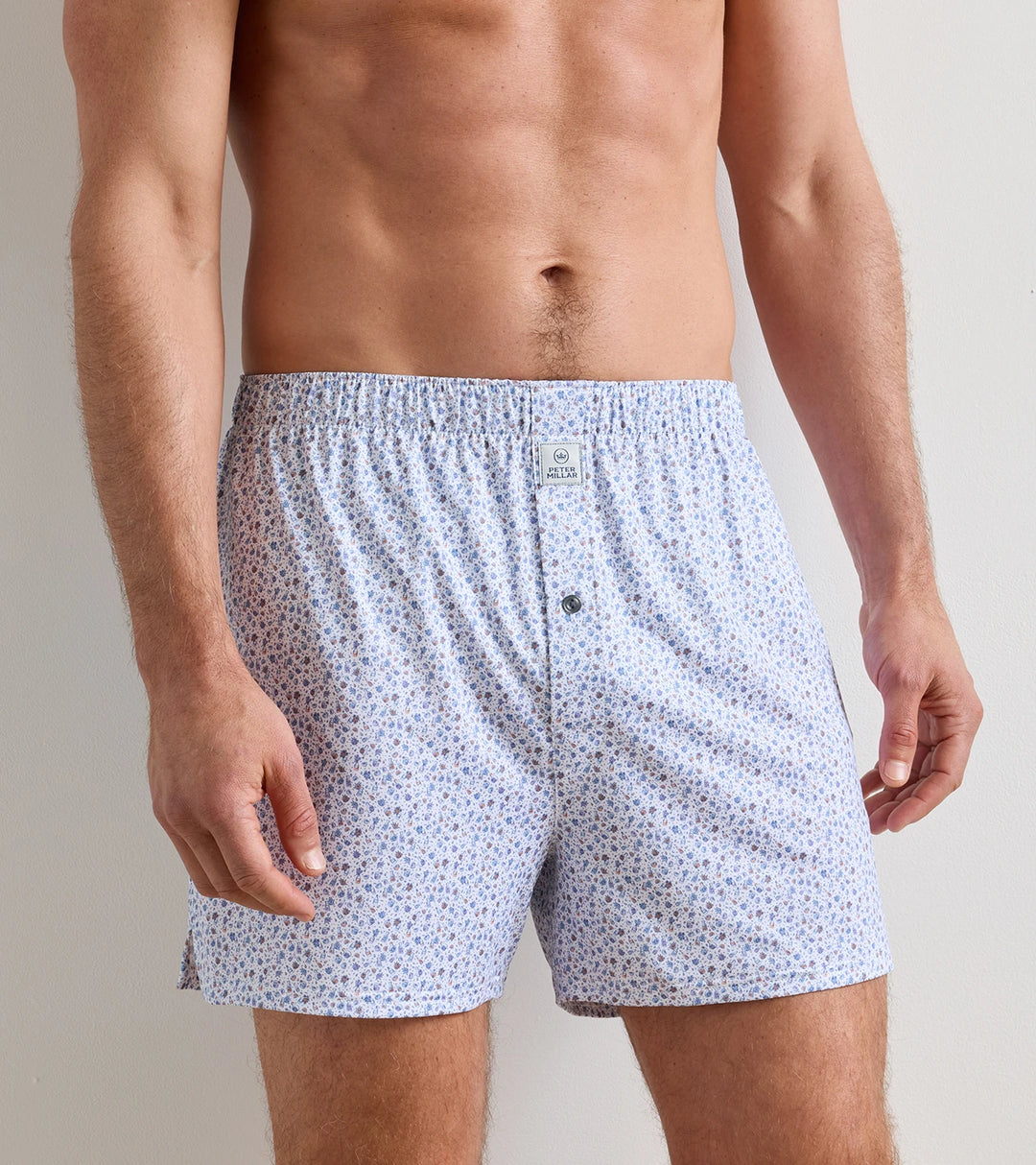 Peter Millar Ranch Water Performance Boxer Short: White