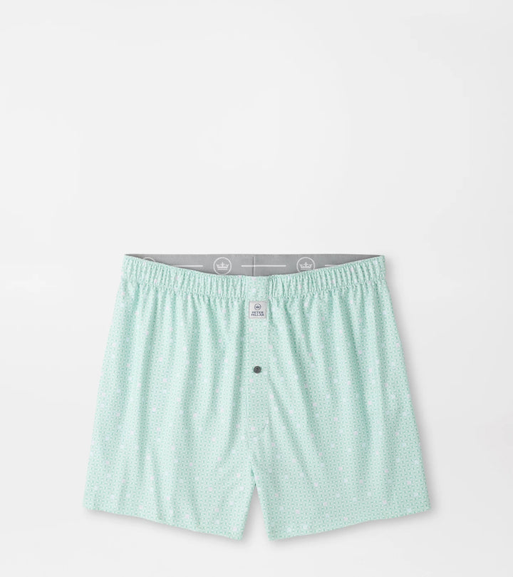Peter Millar Skull It Performance Boxer Short: White