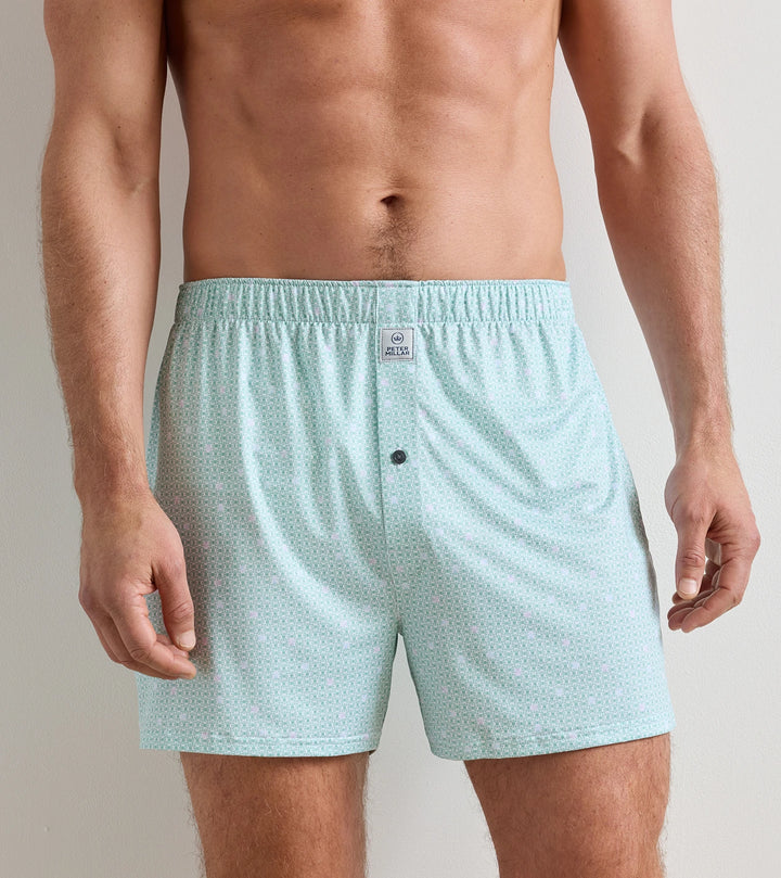 Peter Millar Skull It Performance Boxer Short: White