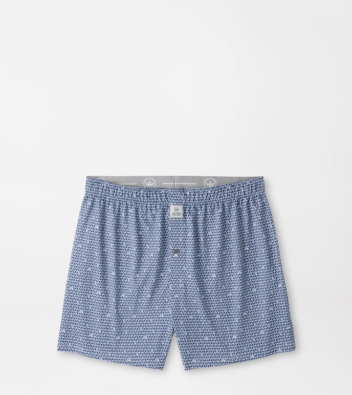 Peter Millar On the Half Shell Performance Boxer Short: White