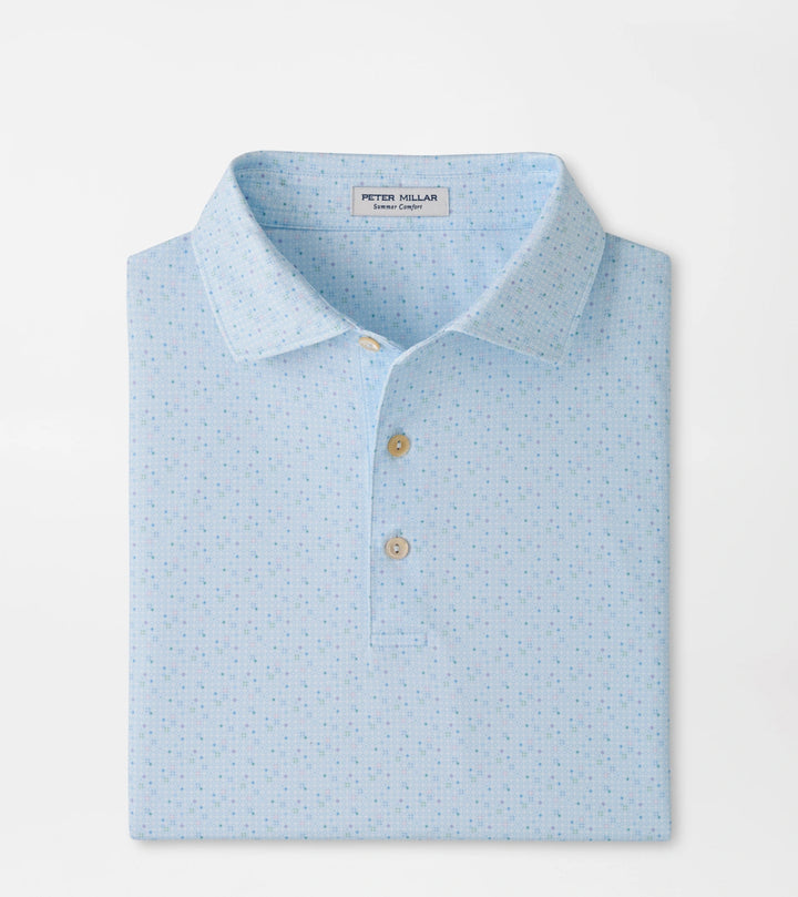 Peter Millar Rivington Performance Jersey Polo: Pale Blue
