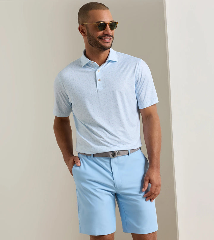 Peter Millar Rivington Performance Jersey Polo: Pale Blue