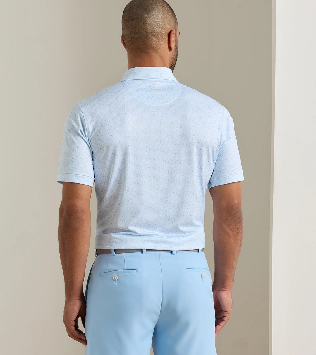 Peter Millar Rivington Performance Jersey Polo: Pale Blue