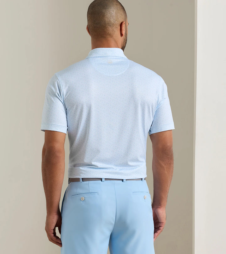 Peter Millar Rivington Performance Jersey Polo: Pale Blue