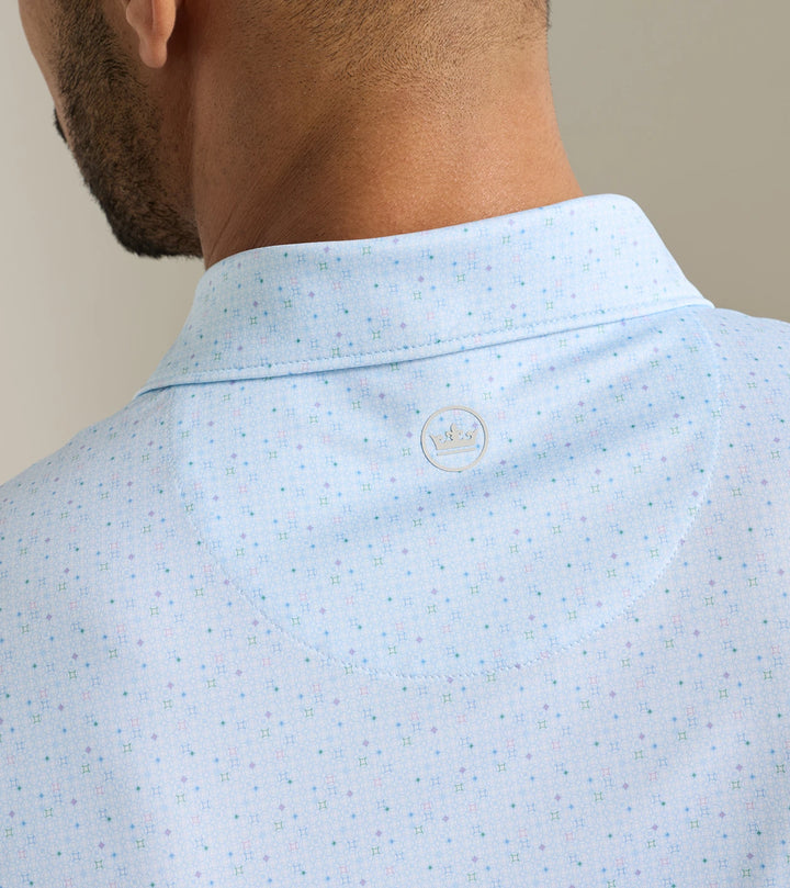 Peter Millar Rivington Performance Jersey Polo: Pale Blue