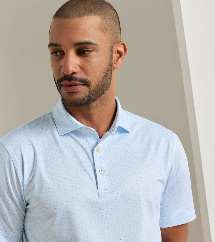 Peter Millar Rivington Performance Jersey Polo: Pale Blue