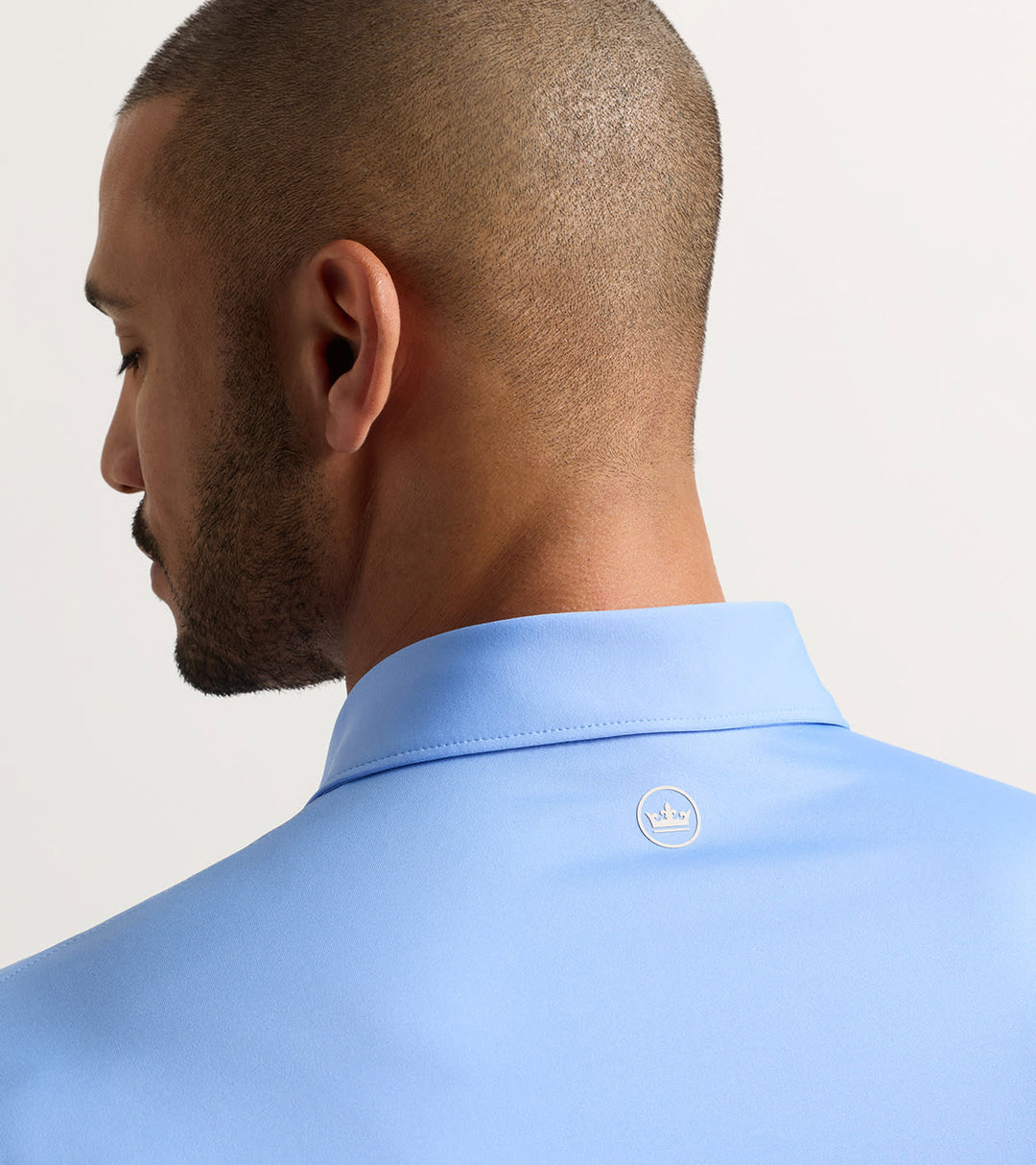 Peter Millar Solid Stretch Jersey Long Sleeve Polo: Estate Blue