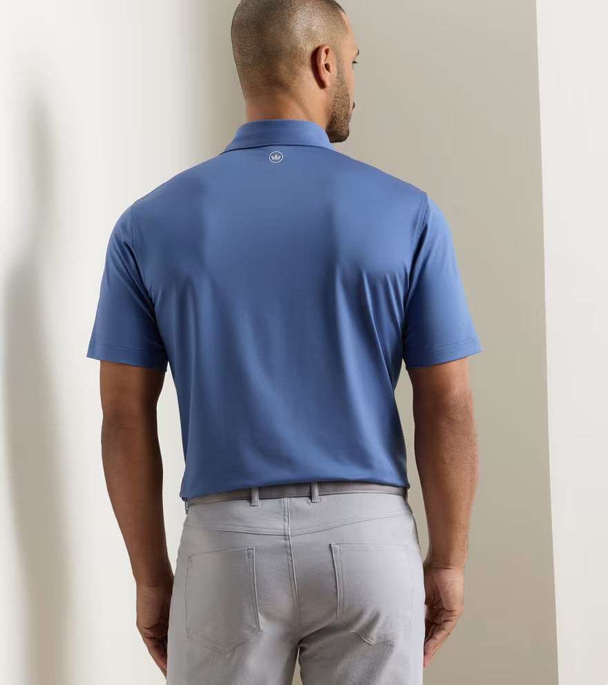Peter Millar Solid Performance Jersey Polo: Bali Blue