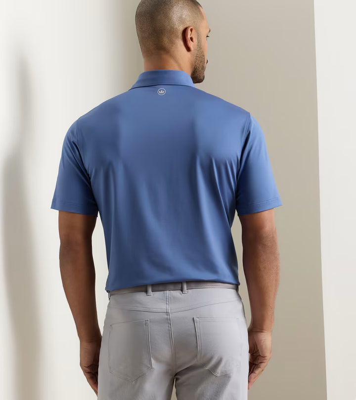 Peter Millar Solid Performance Jersey Polo: Bali Blue