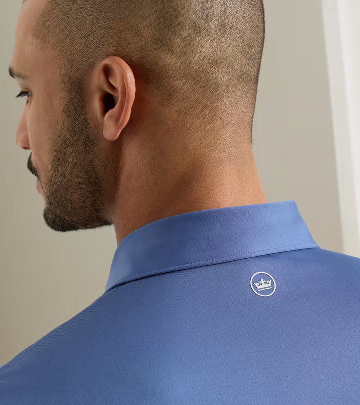 Peter Millar Solid Performance Jersey Polo: Bali Blue