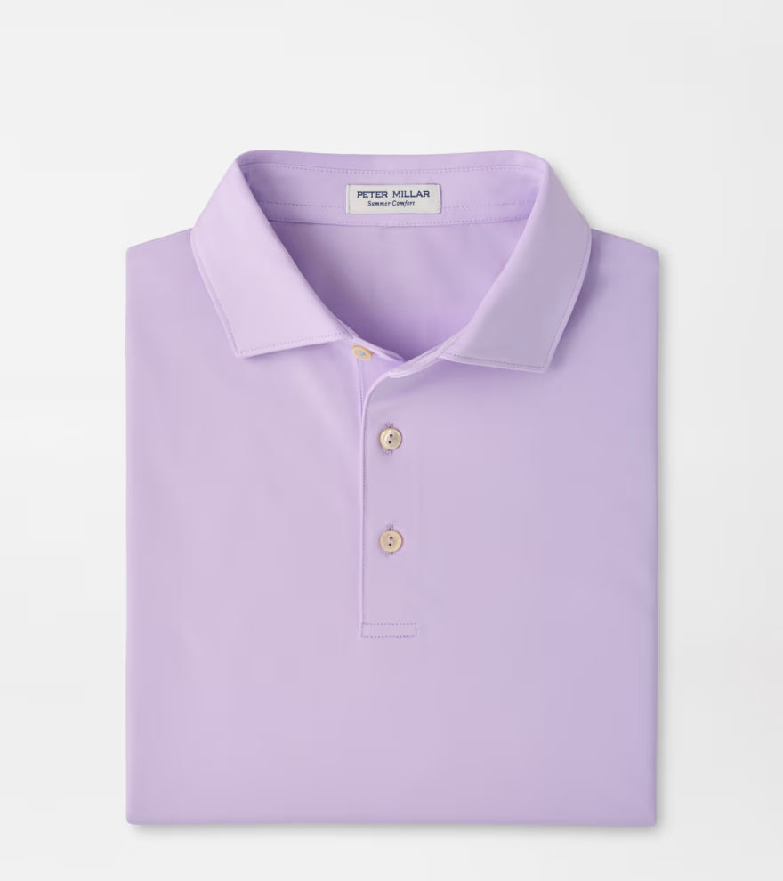 Peter Millar Solid Performance Jersey Polo: Garden Violet