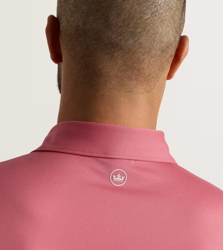 Peter Millar Solid Performance Jersey Polo: Red Coral
