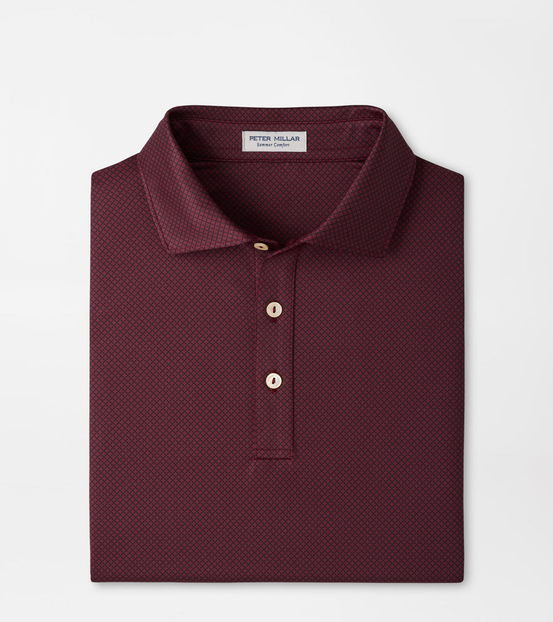 Peter Millar Fulton Performance Jersey Polo: Bordeaux