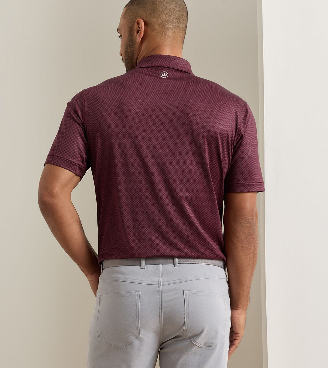 Peter Millar Fulton Performance Jersey Polo: Bordeaux