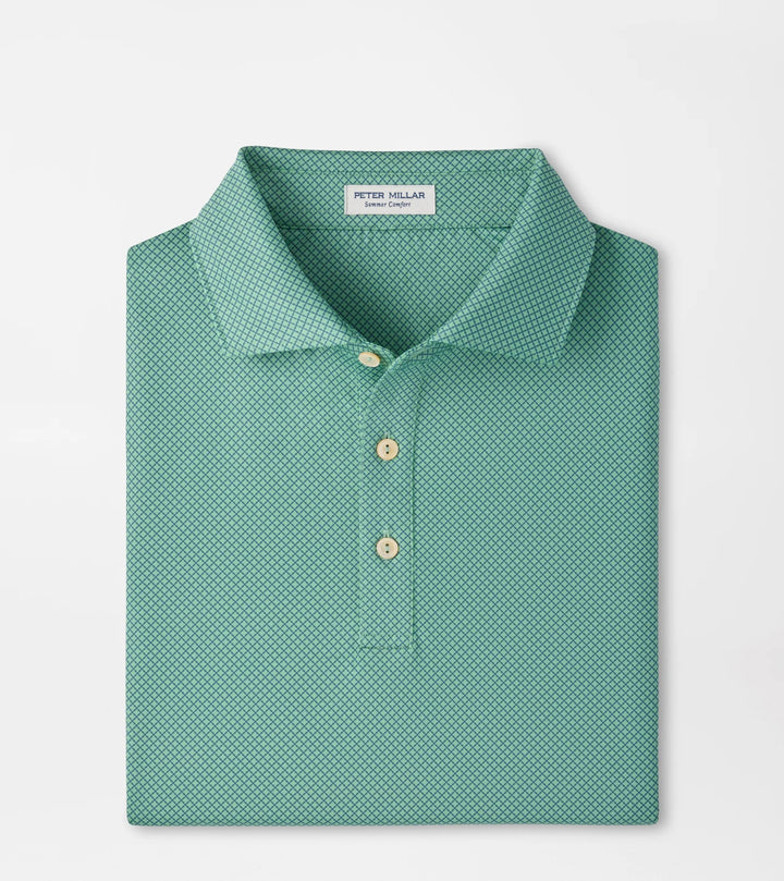 Peter Millar Fulton Performance Jersey Polo: Fresh Mint