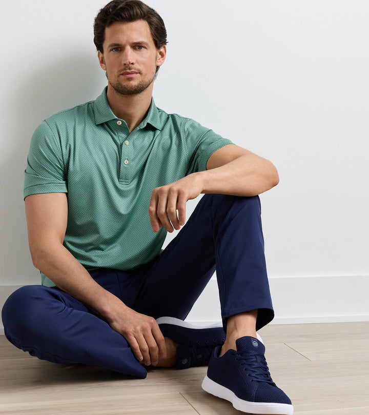 Peter Millar Fulton Performance Jersey Polo: Fresh Mint