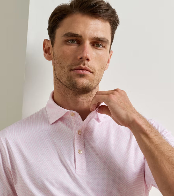 Peter Millar Fulton Performance Jersey Polo: White