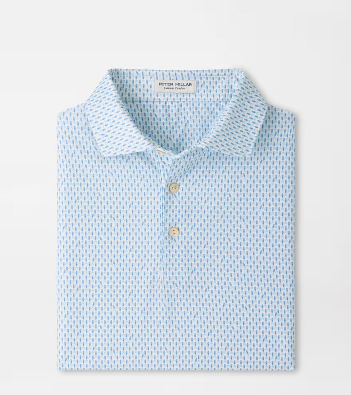 Peter Millar Weekend Wake Performance Jersey Polo: White