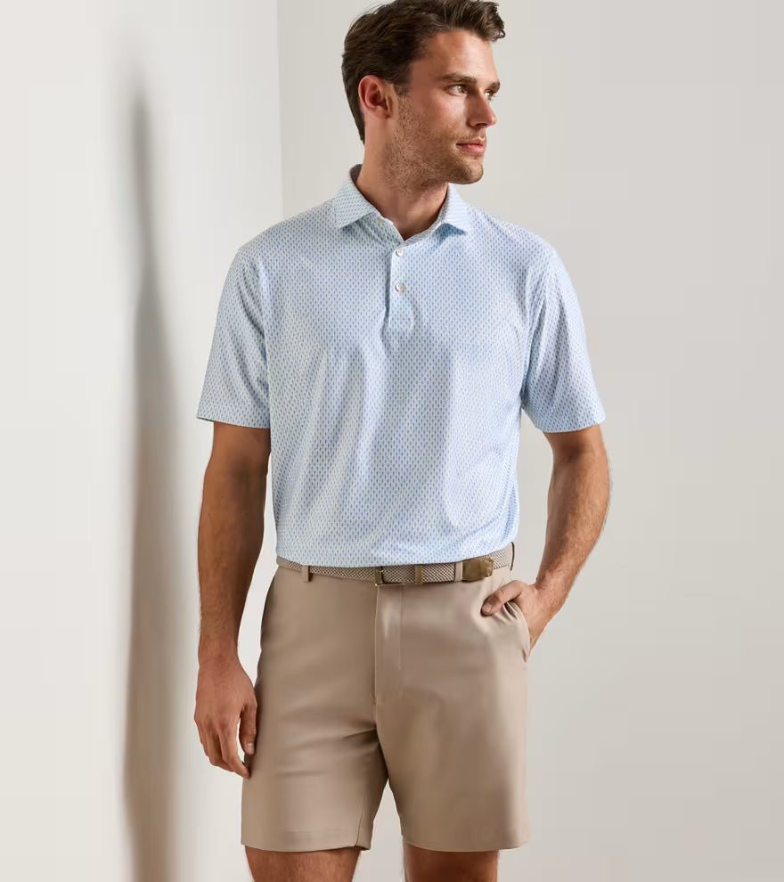 Peter Millar Weekend Wake Performance Jersey Polo: White