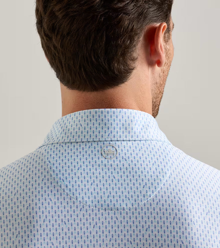 Peter Millar Weekend Wake Performance Jersey Polo: White