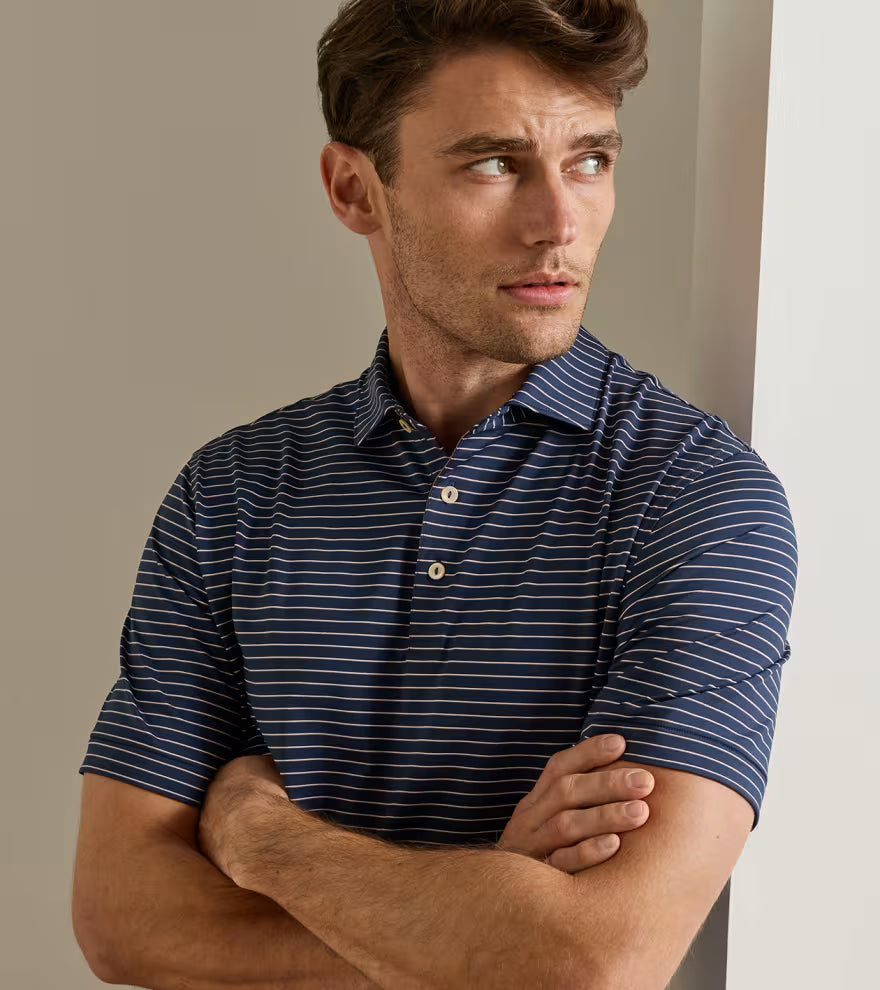 Peter Millar Oaks Performance Jersey Polo: Navy