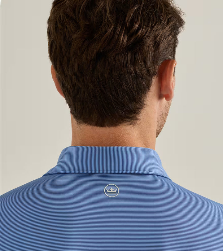 Peter Millar Jubilee Performance Jersey Polo: Bali Blue / Estate Blue