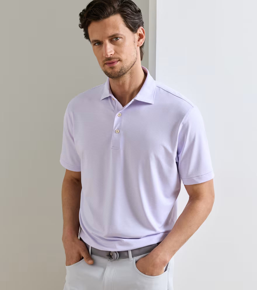 Peter Millar Jubilee Performance Jersey Polo: Garden Violet