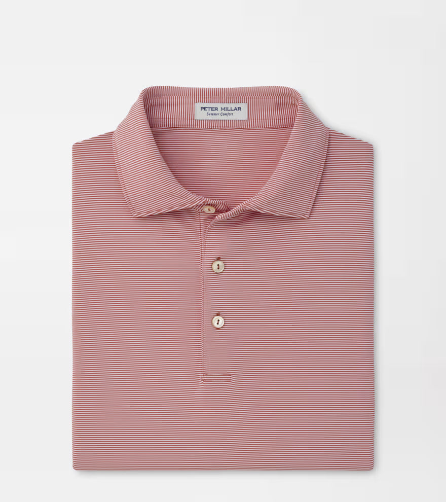 Peter Millar Jubilee Performance Jersey Polo: Red Coral