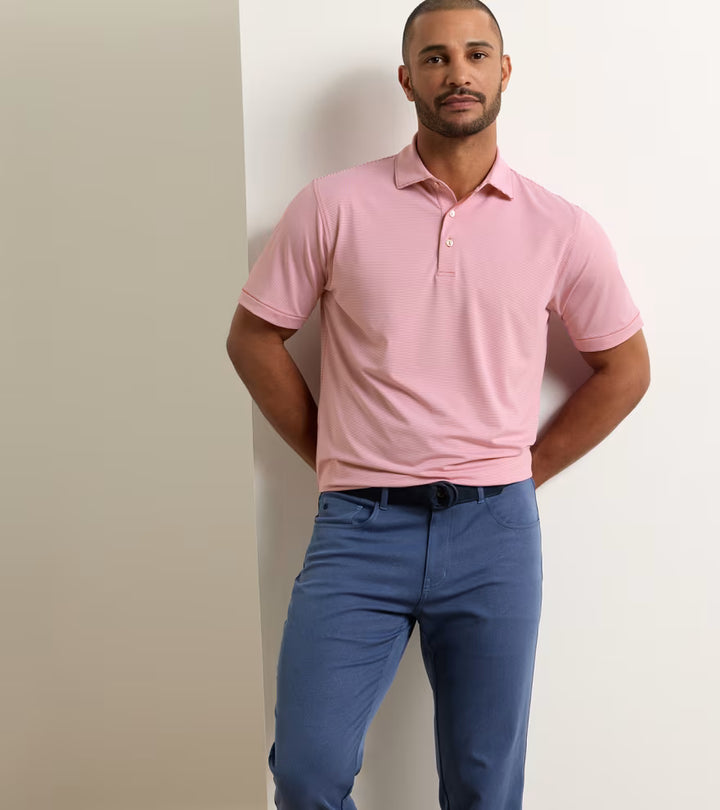 Peter Millar Jubilee Performance Jersey Polo: Red Coral