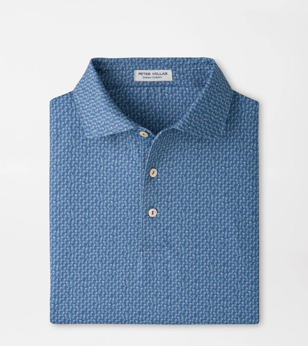 Peter Millar Bloody Mary Bar Performance Jersey Polo: Bali Blue