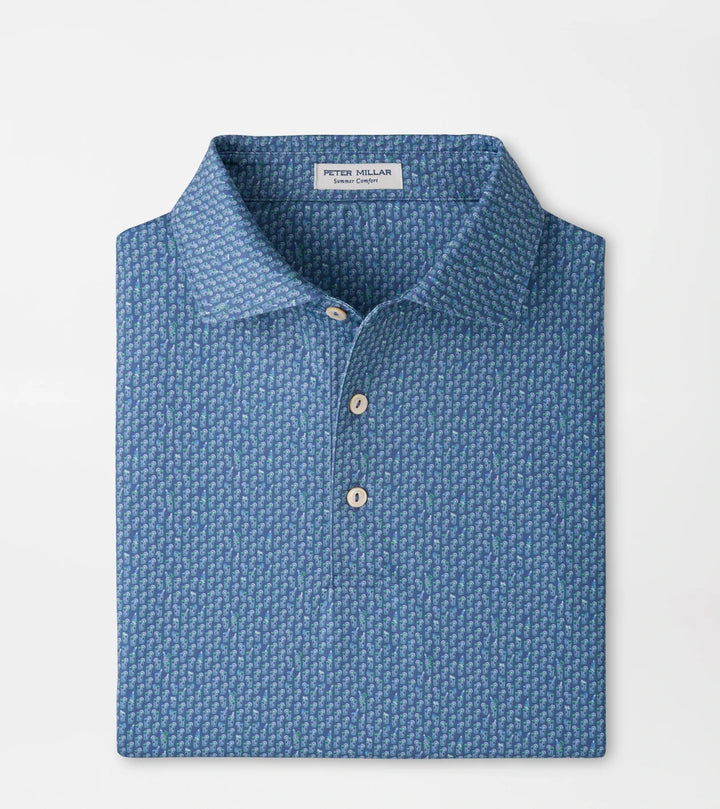 Peter Millar Bloody Mary Bar Performance Jersey Polo: Bali Blue