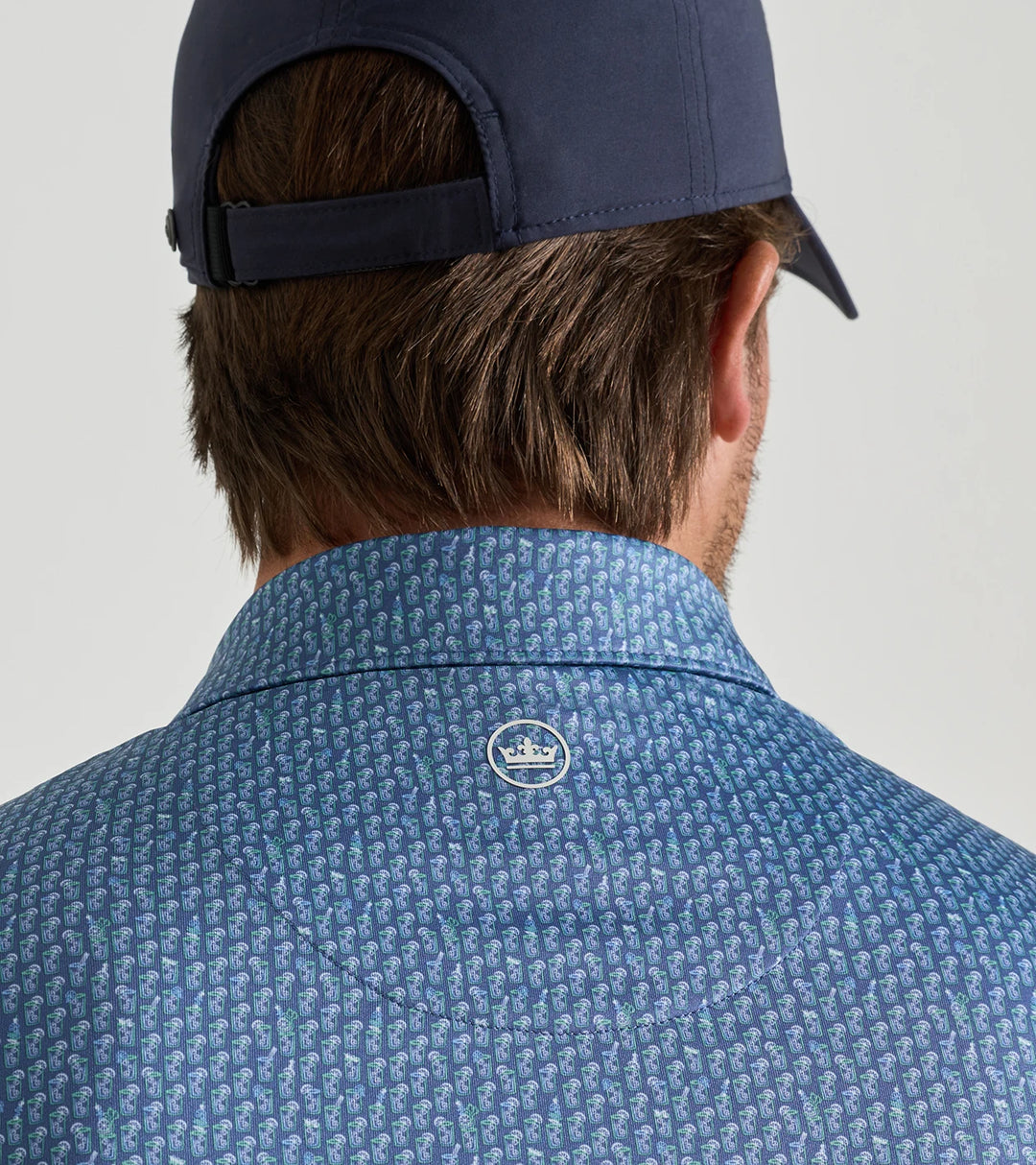 Peter Millar Bloody Mary Bar Performance Jersey Polo: Bali Blue