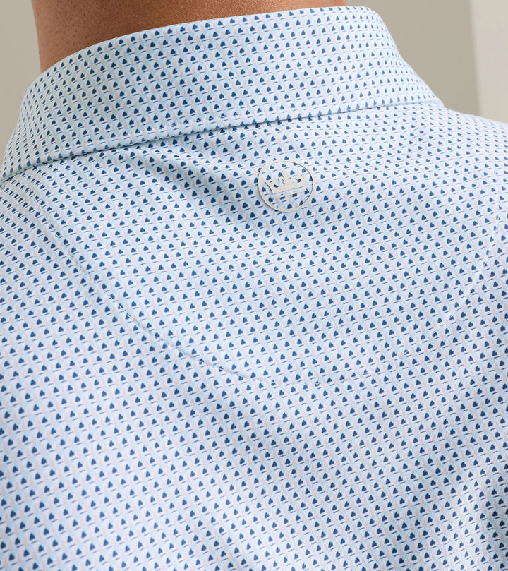 Peter Millar Hummingbird Performance Jersey Polo: White
